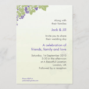 Grapes 5x7 invitation