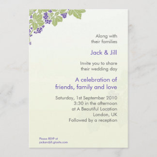 Grapes 5x7 invitation