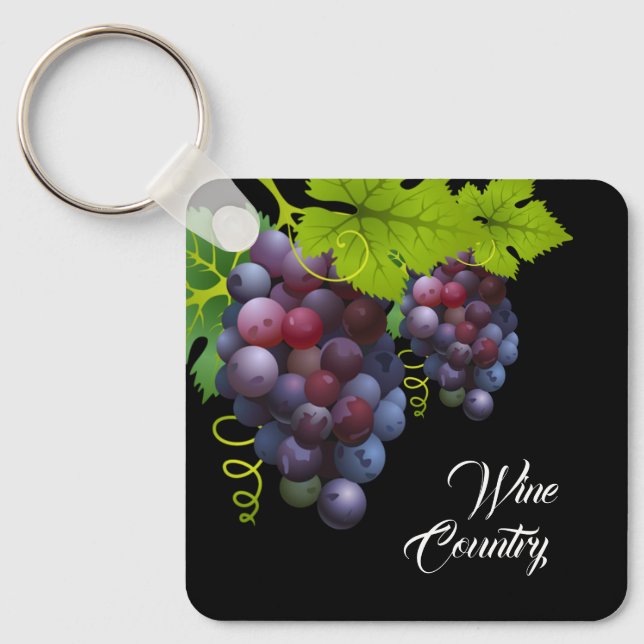 Grapes  Aluminium Keychain (Front)