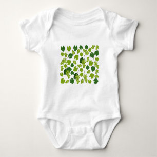 Grapes and Grape Leaves Pattern Baby Bodysuit