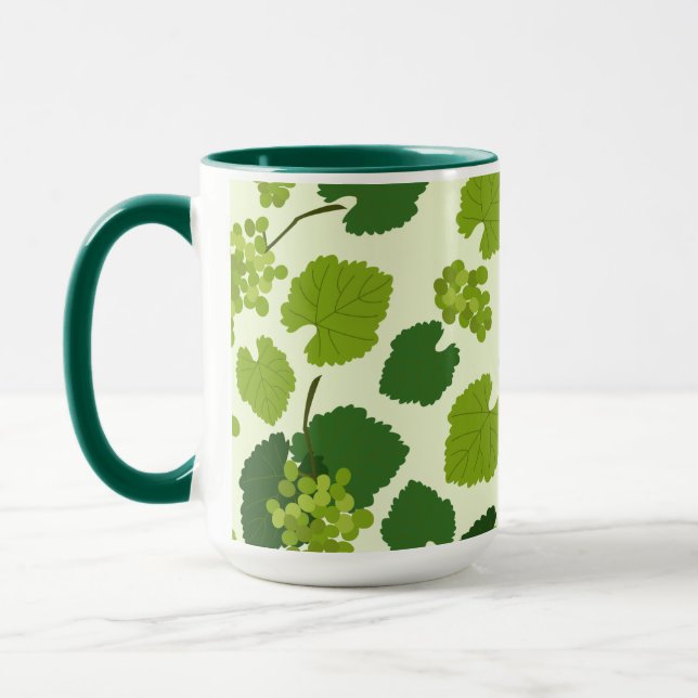 Grapes and Grape Leaves Pattern   Mug (Left)