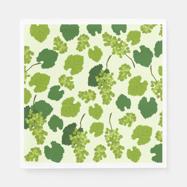 Grapes and Grape Leaves Pattern Napkin (Front)