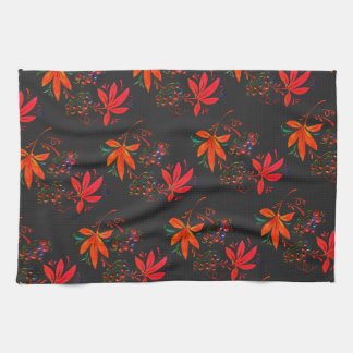 Grapes and leaves  tea towel