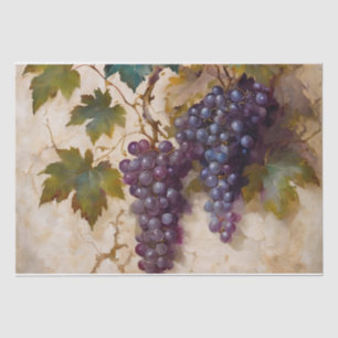 Grapes and Vines Watercolor Decoupage Tissue Paper