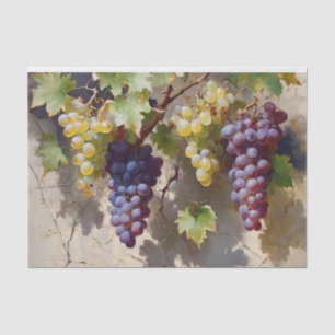 Grapes and Vines Watercolor Decoupage Tissue Paper