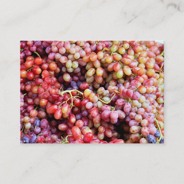 Grapes and Wine Business Card (Front)