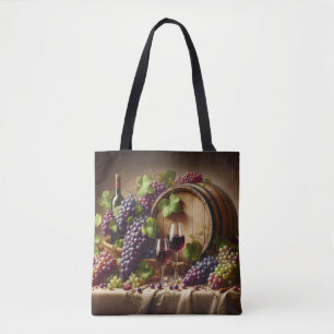 Grapes and Wine Still Life Tote Bag