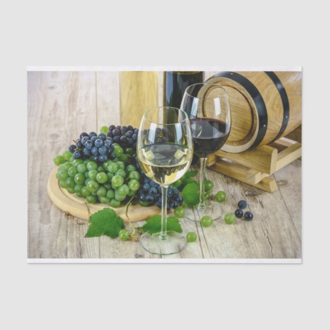 grapes and wine tissue paper (Front)