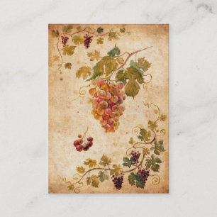 Grapes. Business Card. Card