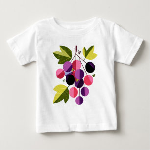Grapes Cluster – Fun Fruit Illustration for Kids  Baby T-Shirt