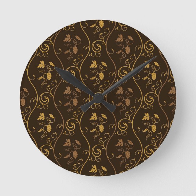 Grapes décor round clock (Front)