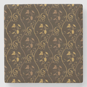 Grapes décor stone coaster