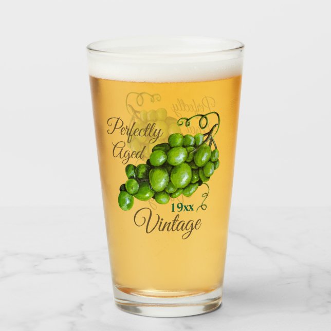 Grapes Drinking Glass (Front Filled)