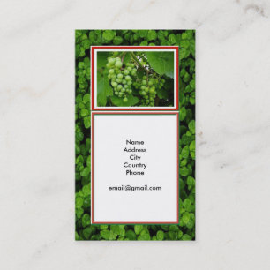 Grapes Farmers Market Winery Business Card