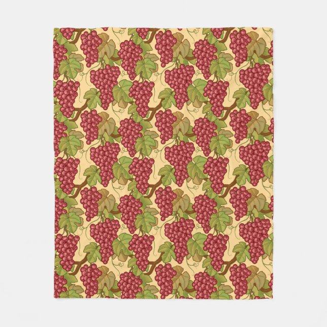 Grapes Fleece Blanket (Front)