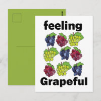 Grapes Fruit Feeling Grapeful Funny Pun