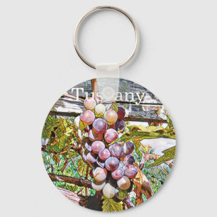 Grapes.Fruit vitrage.Tuscany. Key Ring