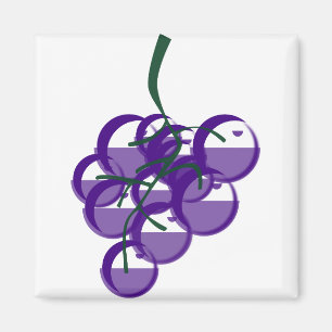 Grapes Fruit Wine Lilac Food Winery Magnet