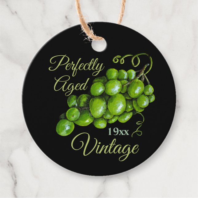 Grapes Gift Favour Tags (Front)