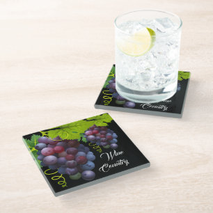 Grapes Glass Coaster