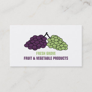 Grapes, Greengrocers Business Card