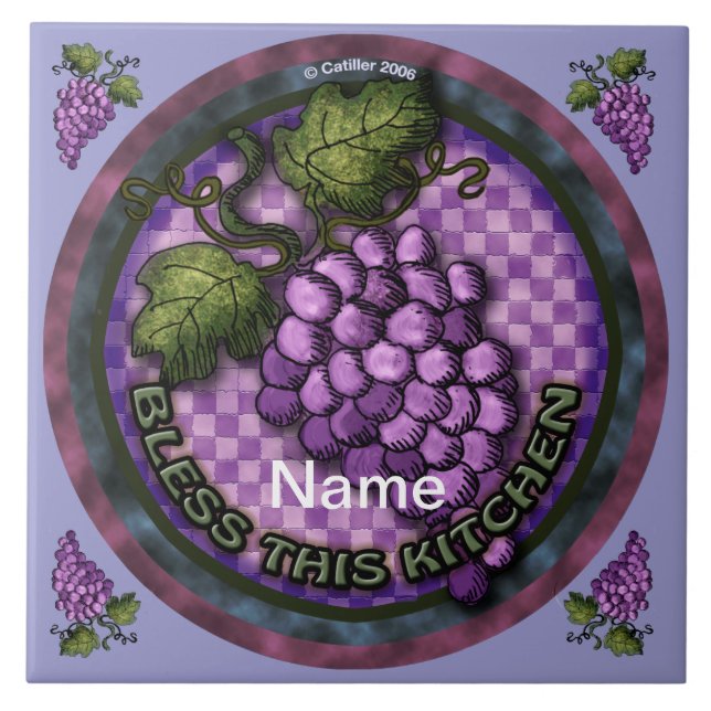 Grapes Kitchen Tile (Front)