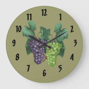 Grapes Large Clock