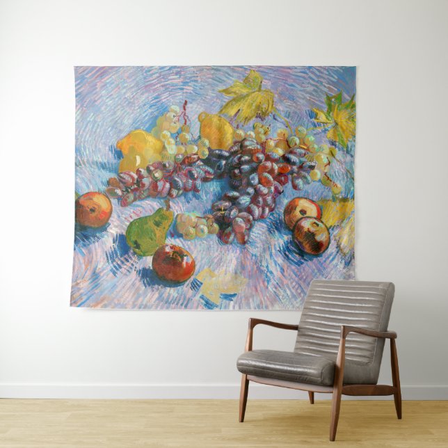 Grapes, Lemons, Pears, and Apples, Van Gogh Tapestry (In Situ (Horizontal))