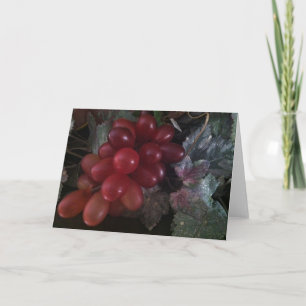 Grapes on leaves Greeting Card