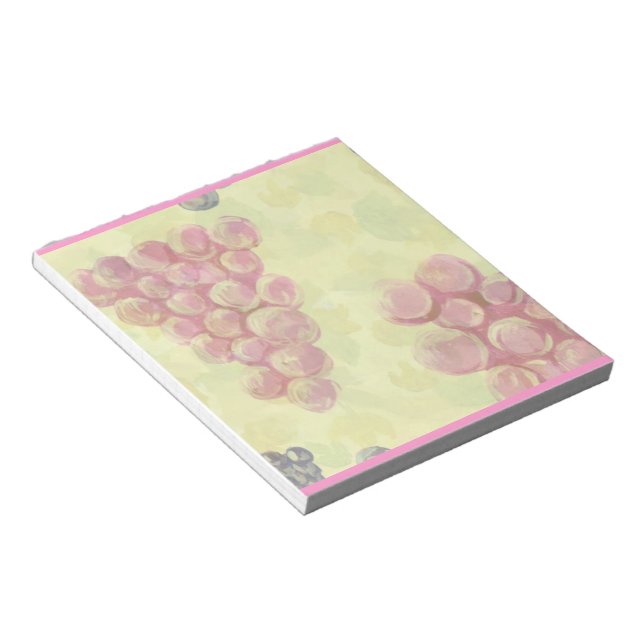 Grapes On Leaves Notepad (Angled)