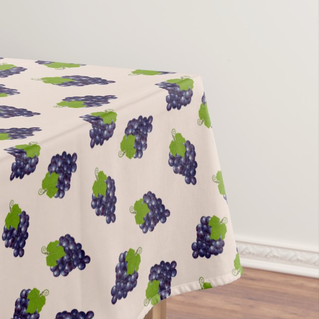 Grapes on Light Beige Tablecloth (In Situ)