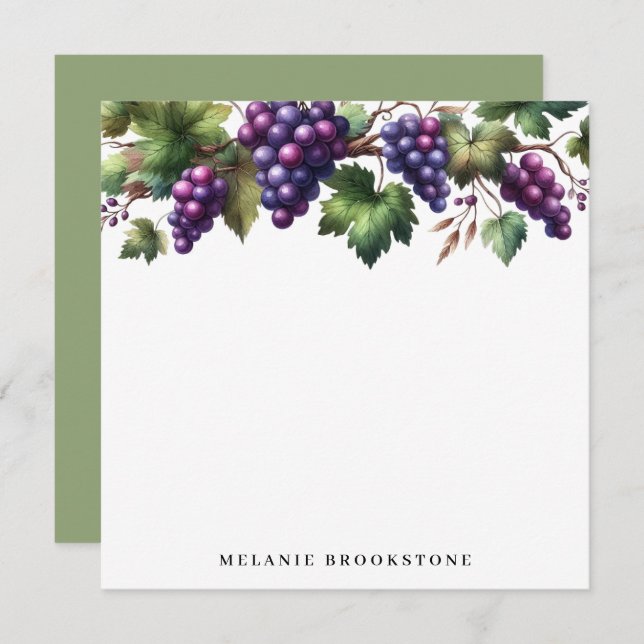Grapes on the Vine Custom Card (Front/Back)