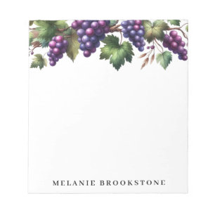 Grapes on the Vine Custom Notepad