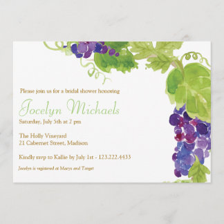 Grapes on the Vine Party Invitation