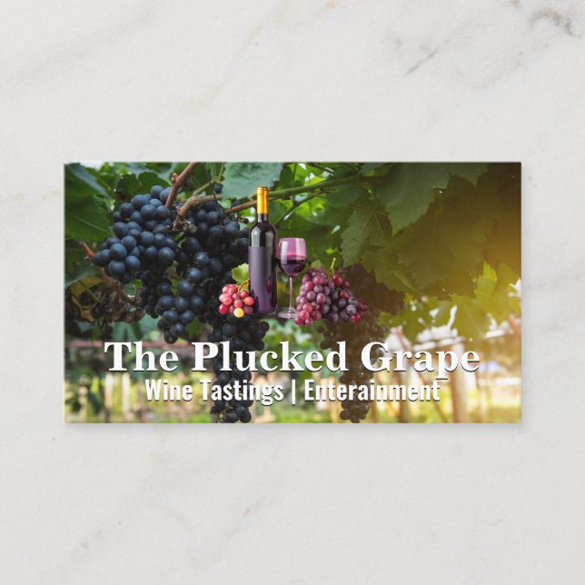 Grapes on the Vine | Winery Vineyard Business Card (Front)