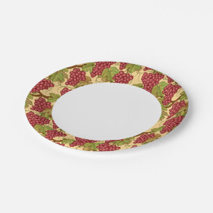 Grapes Paper Plate