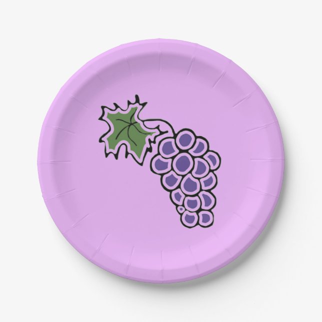 Grapes Paper Plate (Front)