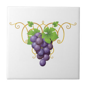 Grapes Print Tile