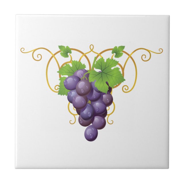 Grapes Print Tile (Front)