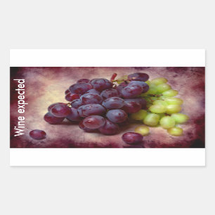 Grapes Red And Green Rectangular Sticker