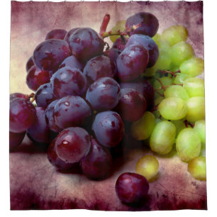 Grapes Red And Green Shower Curtain