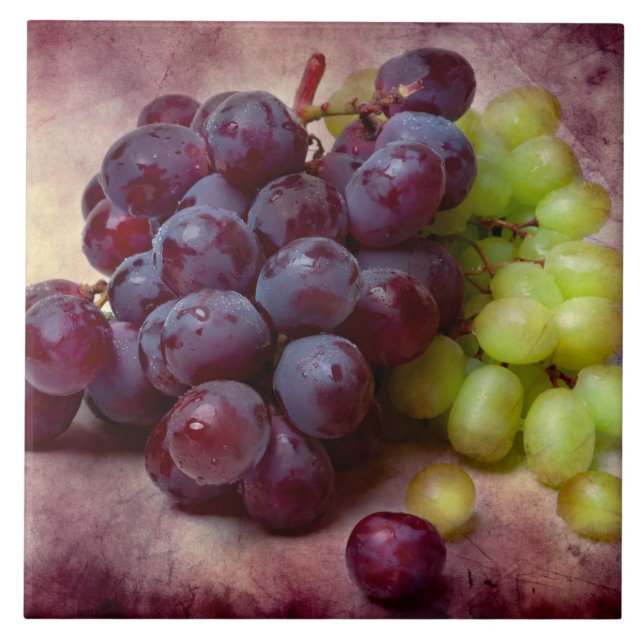 Grapes Red And Green Tile (Front)