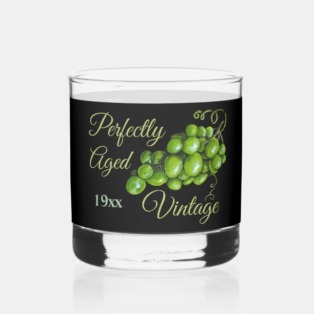 Grapes Rock Glass (Back)