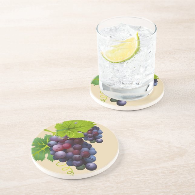 Grapes Sandstone Coaster (Side)