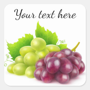 Grapes Square Sticker