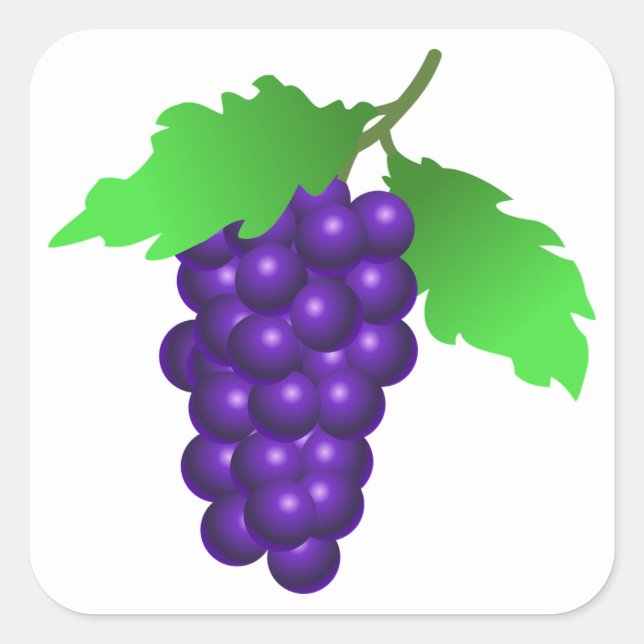 Grapes Square Sticker (Front)