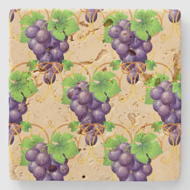 Grapes Stone Coaster (Front)
