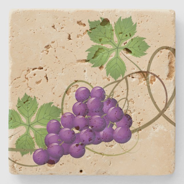 Grapes Stone Coaster (Front)