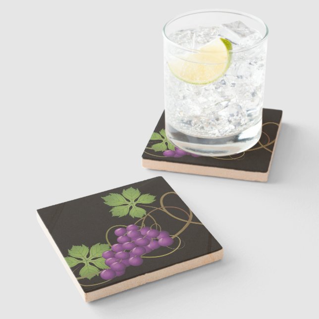 Grapes Stone Coaster (Side)