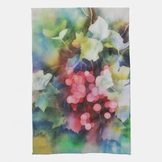 Grapes Tea Towel (Vertical)